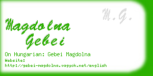 magdolna gebei business card
